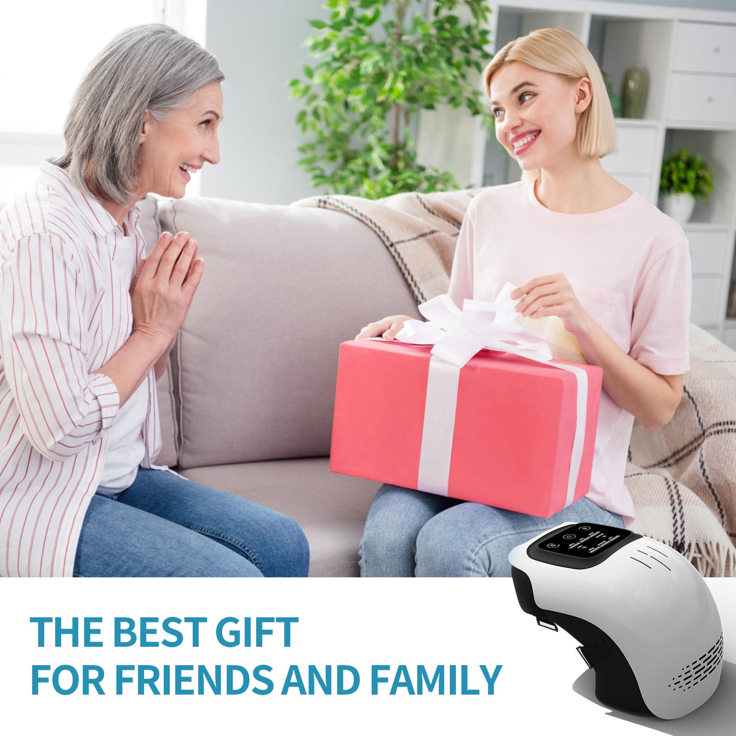 Intelligent Home Use Electric Intelligent Kneading Heating Knee Massager Rechargeable Pain Relief Infrared Laser Vibra Pain Relief Infrared tion Knee Massager